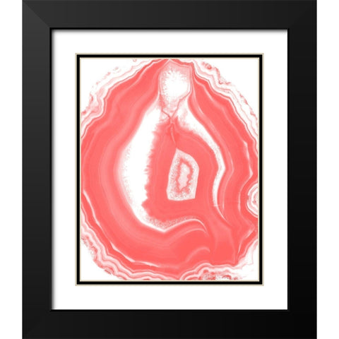 Agate Coral 3 Black Modern Wood Framed Art Print with Double Matting by Kimberly, Allen