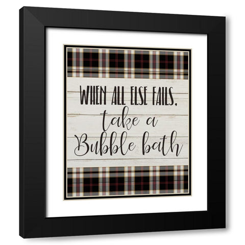 Bubble Bath Black Modern Wood Framed Art Print with Double Matting by Kimberly, Allen