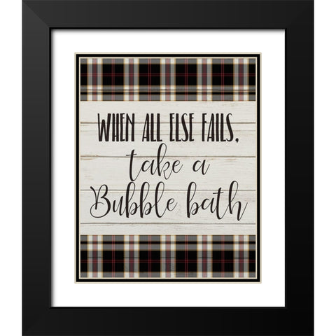 Bubble Bath Black Modern Wood Framed Art Print with Double Matting by Kimberly, Allen