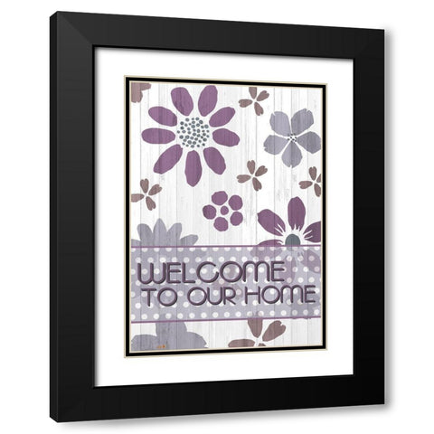 Welcome to Our Home Black Modern Wood Framed Art Print with Double Matting by Kimberly, Allen