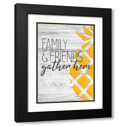 Family Friends Gather Black Modern Wood Framed Art Print with Double Matting by Kimberly, Allen