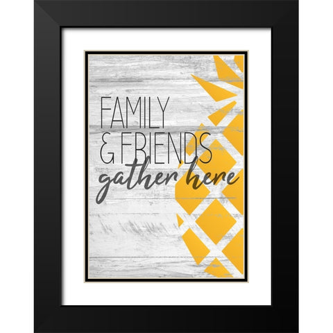 Family Friends Gather Black Modern Wood Framed Art Print with Double Matting by Kimberly, Allen