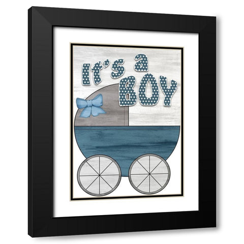 Its a Boy Black Modern Wood Framed Art Print with Double Matting by Kimberly, Allen