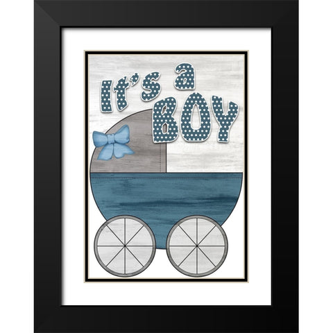 Its a Boy Black Modern Wood Framed Art Print with Double Matting by Kimberly, Allen