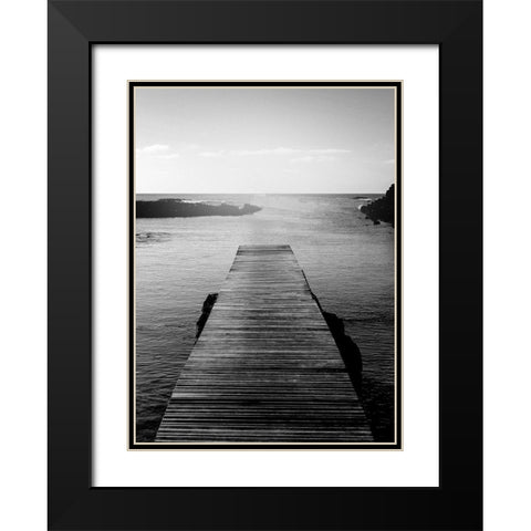 Towards the Water BW Black Modern Wood Framed Art Print with Double Matting by Kimberly, Allen