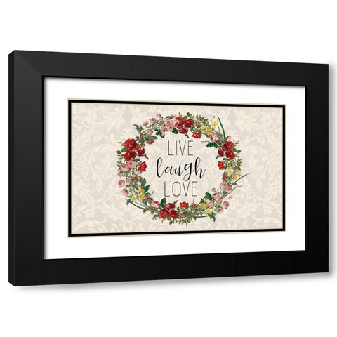Live Laugh Love 2 Black Modern Wood Framed Art Print with Double Matting by Kimberly, Allen