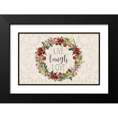 Live Laugh Love 2 Black Modern Wood Framed Art Print with Double Matting by Kimberly, Allen