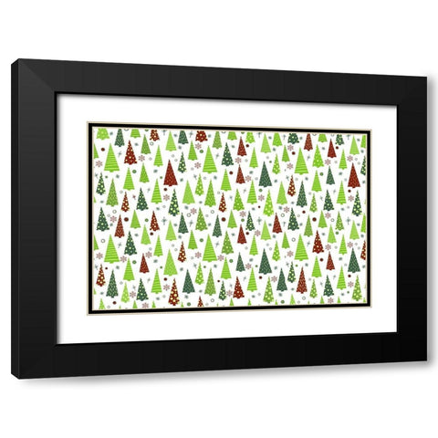 Oh Christmas Tree Black Modern Wood Framed Art Print with Double Matting by Kimberly, Allen