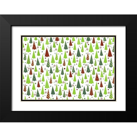 Oh Christmas Tree Black Modern Wood Framed Art Print with Double Matting by Kimberly, Allen
