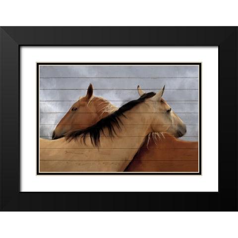 Together Black Modern Wood Framed Art Print with Double Matting by Kimberly, Allen