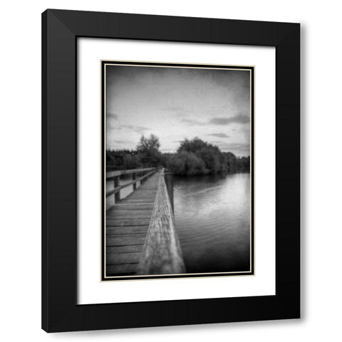 Over the Lake Black Modern Wood Framed Art Print with Double Matting by Kimberly, Allen