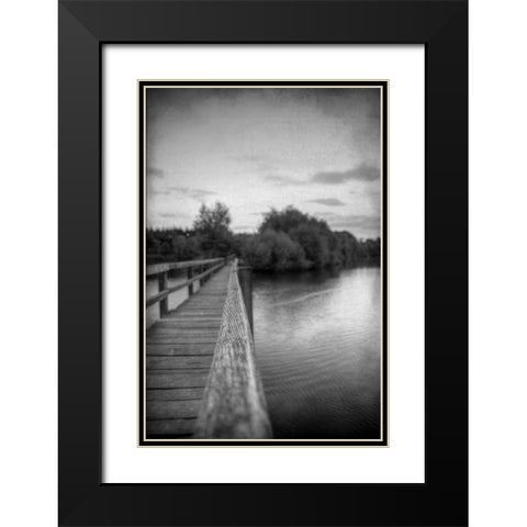 Over the Lake Black Modern Wood Framed Art Print with Double Matting by Kimberly, Allen