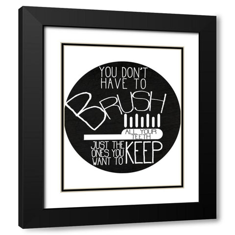 Brush Black Modern Wood Framed Art Print with Double Matting by Kimberly, Allen