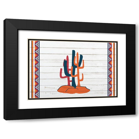 3 Cactus Black Modern Wood Framed Art Print with Double Matting by Kimberly, Allen