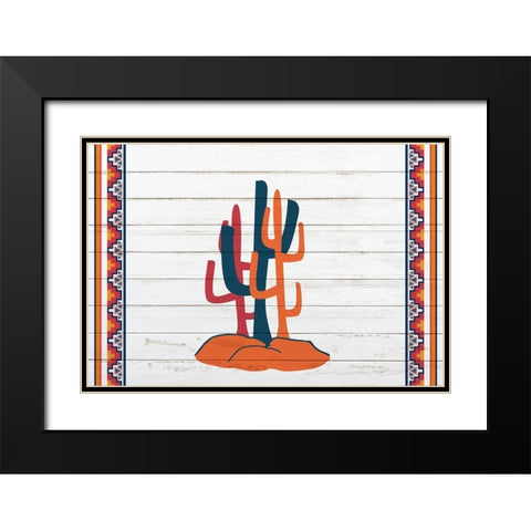 3 Cactus Black Modern Wood Framed Art Print with Double Matting by Kimberly, Allen