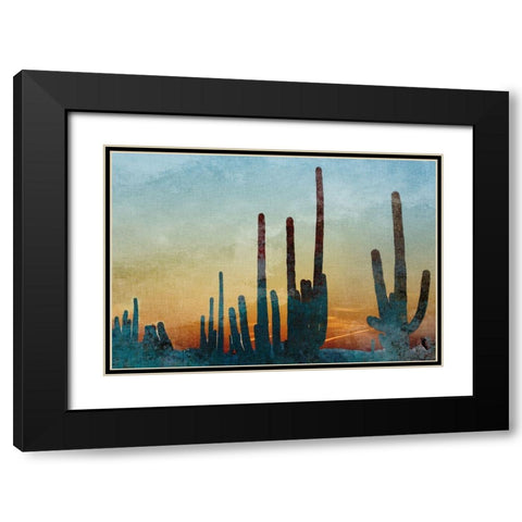 Saguaro Cactus Black Modern Wood Framed Art Print with Double Matting by Kimberly, Allen