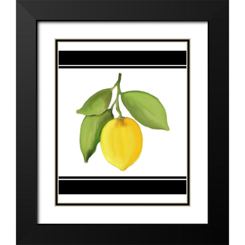 Fresh Lemons 2 Black Modern Wood Framed Art Print with Double Matting by Kimberly, Allen