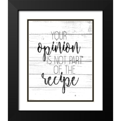Your Opinion Black Modern Wood Framed Art Print with Double Matting by Kimberly, Allen