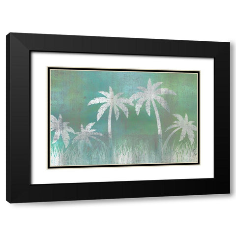 Palms Black Modern Wood Framed Art Print with Double Matting by Allen, Kimberly