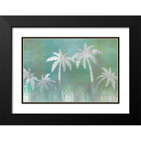 Palms Black Modern Wood Framed Art Print with Double Matting by Allen, Kimberly