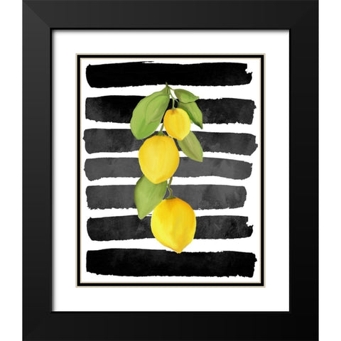 Fresh 3 Black Modern Wood Framed Art Print with Double Matting by Allen, Kimberly
