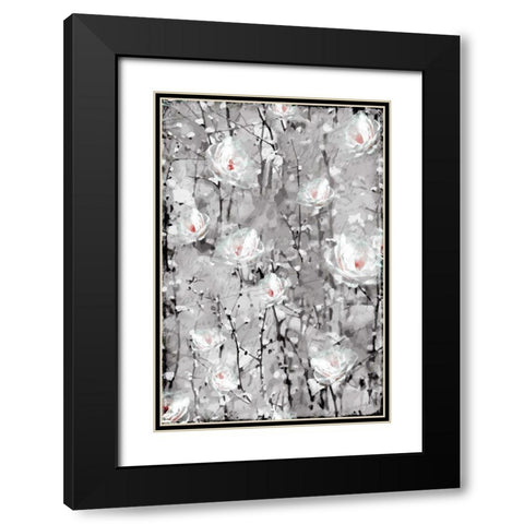 Blooming in White Black Modern Wood Framed Art Print with Double Matting by Allen, Kimberly