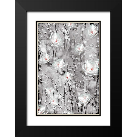 Blooming in White Black Modern Wood Framed Art Print with Double Matting by Allen, Kimberly