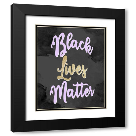 BLM 2 Black Modern Wood Framed Art Print with Double Matting by Allen, Kimberly
