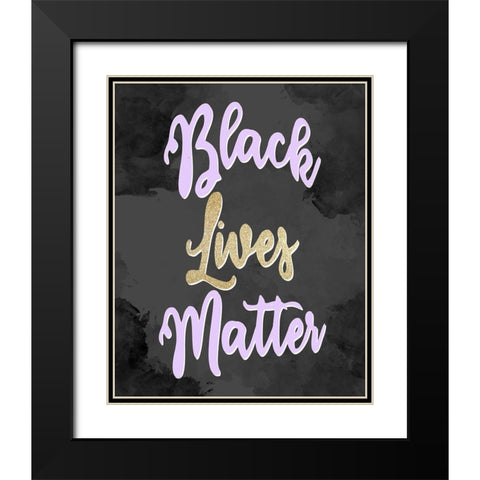 BLM 2 Black Modern Wood Framed Art Print with Double Matting by Allen, Kimberly
