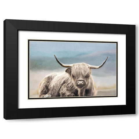 Highland Black Modern Wood Framed Art Print with Double Matting by Allen, Kimberly
