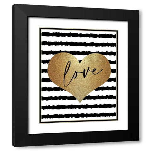 Couture Love 2 Black Modern Wood Framed Art Print with Double Matting by Allen, Kimberly