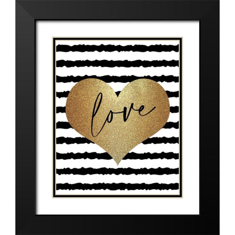 Couture Love 2 Black Modern Wood Framed Art Print with Double Matting by Allen, Kimberly