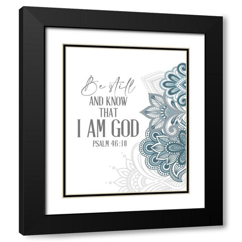 Be Still Henna Black Modern Wood Framed Art Print with Double Matting by Allen, Kimberly
