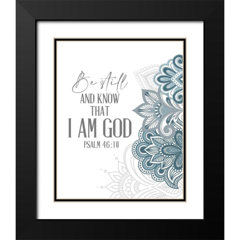 Be Still Henna Black Modern Wood Framed Art Print with Double Matting by Allen, Kimberly