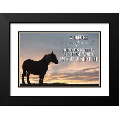 Comfort Black Modern Wood Framed Art Print with Double Matting by Allen, Kimberly