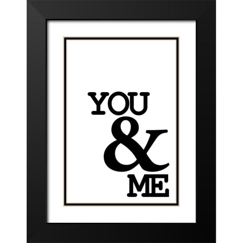 You and Me Black Modern Wood Framed Art Print with Double Matting by Allen, Kimberly