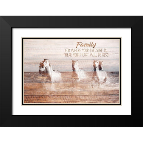 Your Heart Black Modern Wood Framed Art Print with Double Matting by Allen, Kimberly