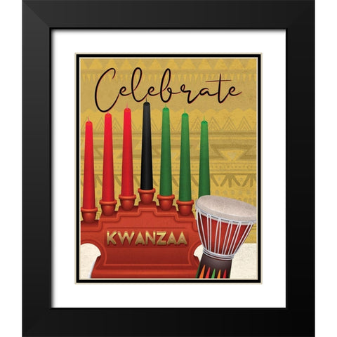 Celebrate Black Modern Wood Framed Art Print with Double Matting by Allen, Kimberly