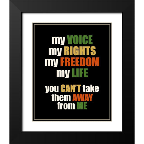 My Voice Black Modern Wood Framed Art Print with Double Matting by Allen, Kimberly