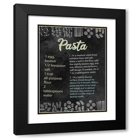 Pasta Black Modern Wood Framed Art Print with Double Matting by Allen, Kimberly