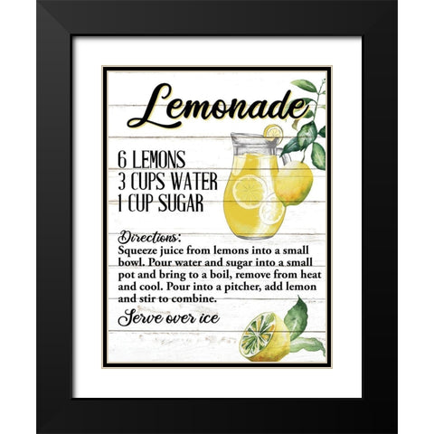 Lemonade Black Modern Wood Framed Art Print with Double Matting by Allen, Kimberly