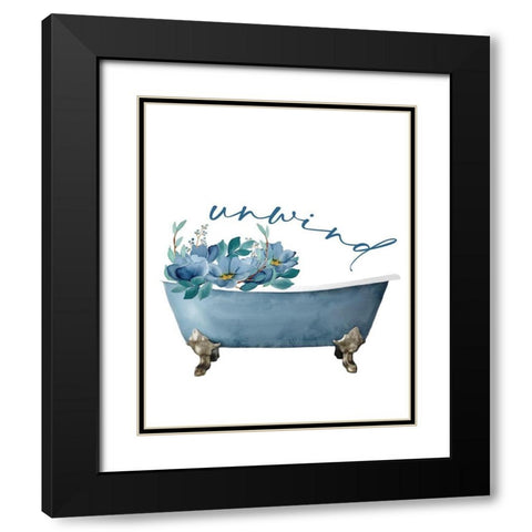 French Blue 1 Black Modern Wood Framed Art Print with Double Matting by Allen, Kimberly