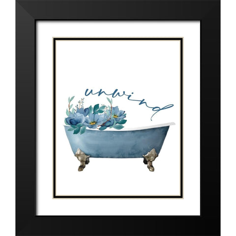 French Blue 1 Black Modern Wood Framed Art Print with Double Matting by Allen, Kimberly