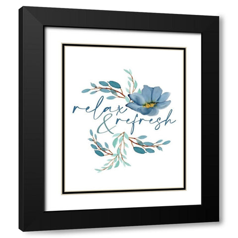 French Blue 2 Black Modern Wood Framed Art Print with Double Matting by Allen, Kimberly