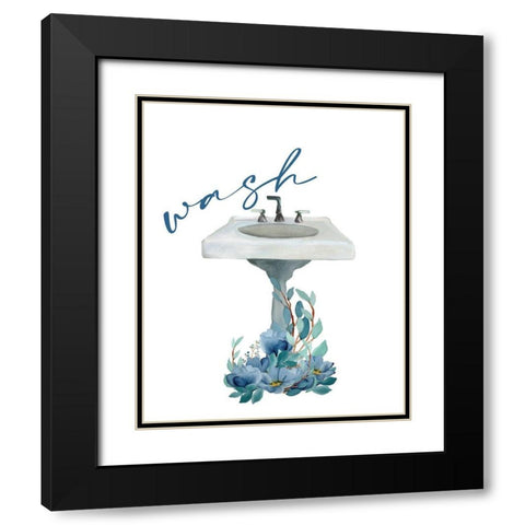 French Blue 3 Black Modern Wood Framed Art Print with Double Matting by Allen, Kimberly