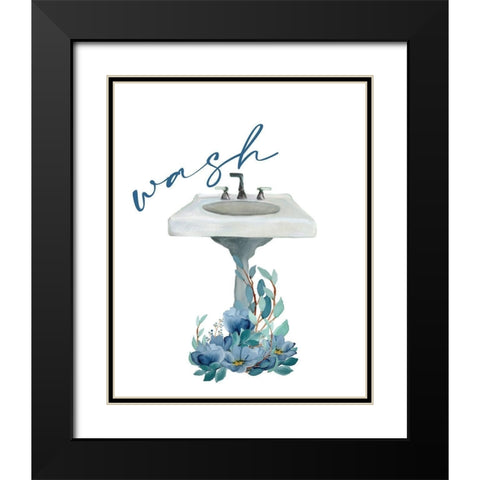 French Blue 3 Black Modern Wood Framed Art Print with Double Matting by Allen, Kimberly