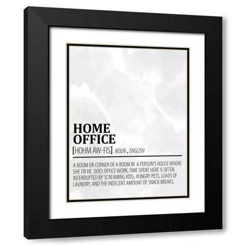 Home Office 1 Watercolor BW Black Modern Wood Framed Art Print with Double Matting by Allen, Kimberly