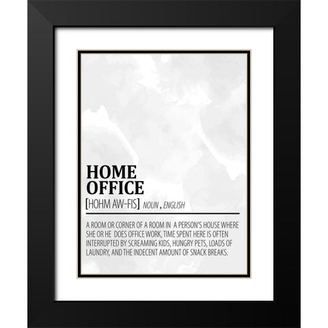 Home Office 1 Watercolor BW Black Modern Wood Framed Art Print with Double Matting by Allen, Kimberly