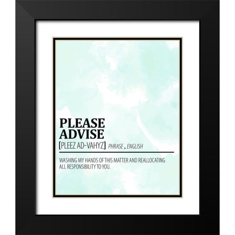 Please Advise Black Modern Wood Framed Art Print with Double Matting by Allen, Kimberly