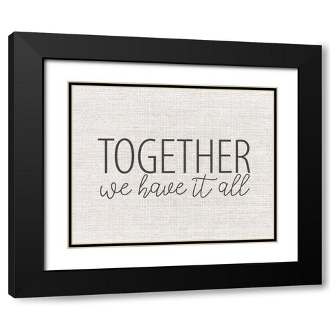 Together We Black Modern Wood Framed Art Print with Double Matting by Allen, Kimberly